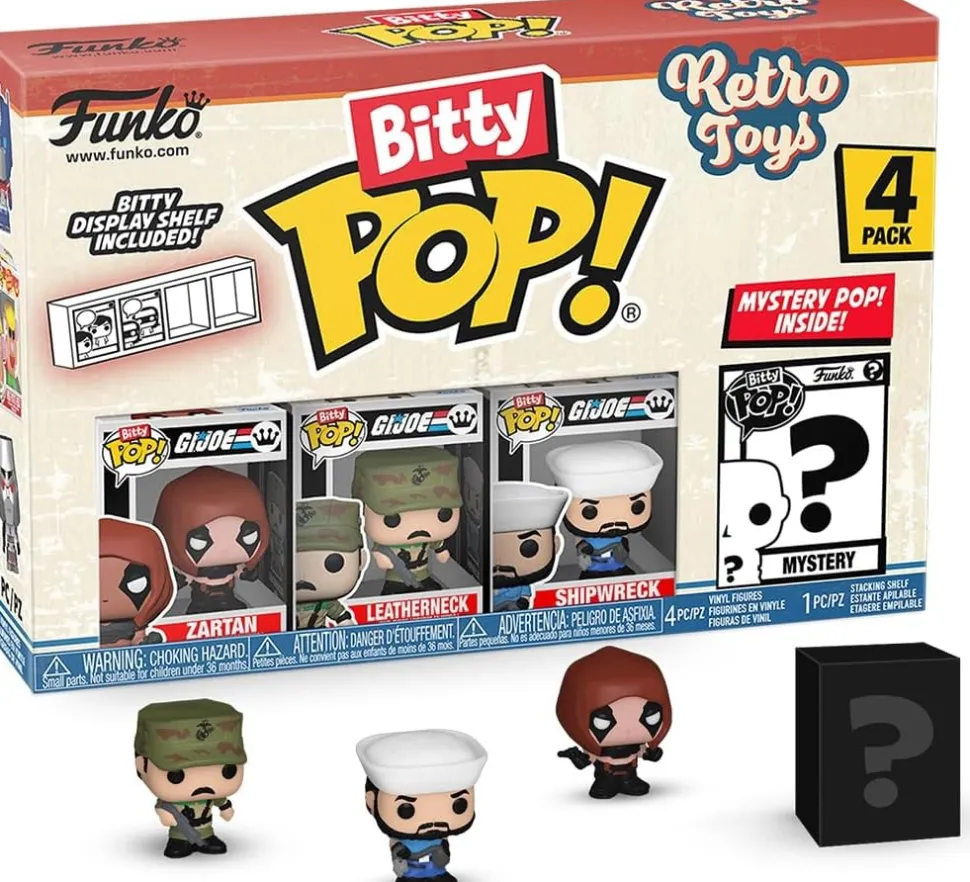 Bitty Pop! Retro Toys: G.I. JOE 4-Pack Mini Vinyl Figure with Mystery