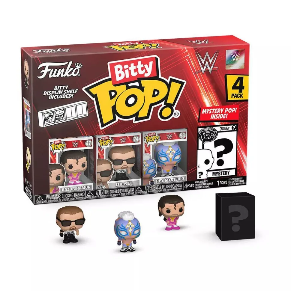 Bitty Pop! WWE: Razor Ramon 4-Pack Mini Vinyl Figure with Mystery
