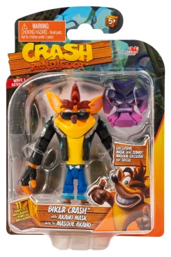 Crash Bandicoot Action Figure: Biker Crash with Mask