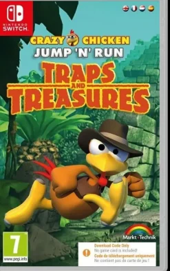 Crazy Chicken: Traps and Treasures [Code In A Box] (Switch)