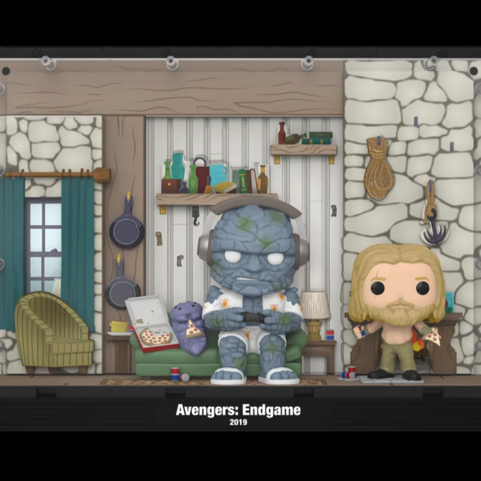 Funko POP! Moment Deluxe: Marvel: Avengers Endgame - Thor’s House (Miek / Korg / Thor)