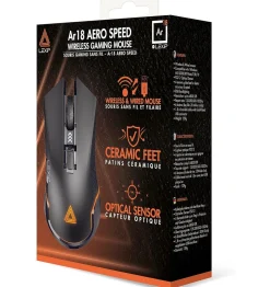Lexip AR18 Aero Speed Gaming Wireless Mouse - Black (PC)