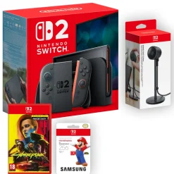 Nintendo Switch 2 with Cyberpunk 2077 Ultimate Edition, Micro SD Express Card & Switch 2 Camera