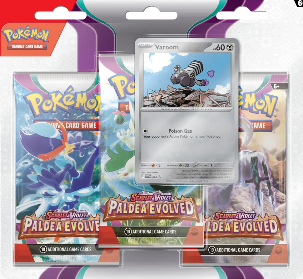 Pokemon TCG: Scarlet & Violet 2 Paldea Evolved 3-Pack Blister