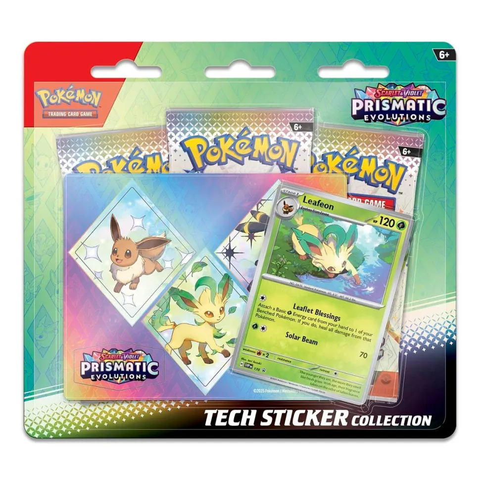 Pokemon TCG: Scarlet & Violet 8.5 - Prismatic Evolutions Tech Sticker Collection - Leafeon