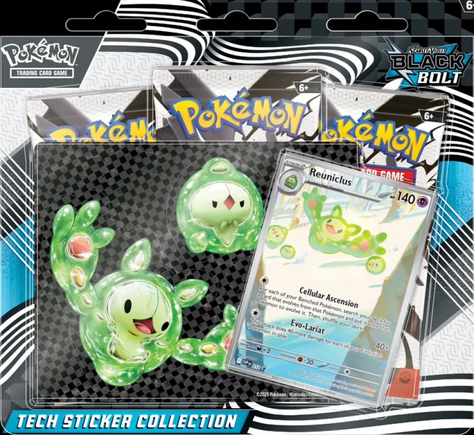 Pokemon TCG: Scarlet & Violet 10.5 - Black Bolt - Tech Sticker Collection Reuniclus