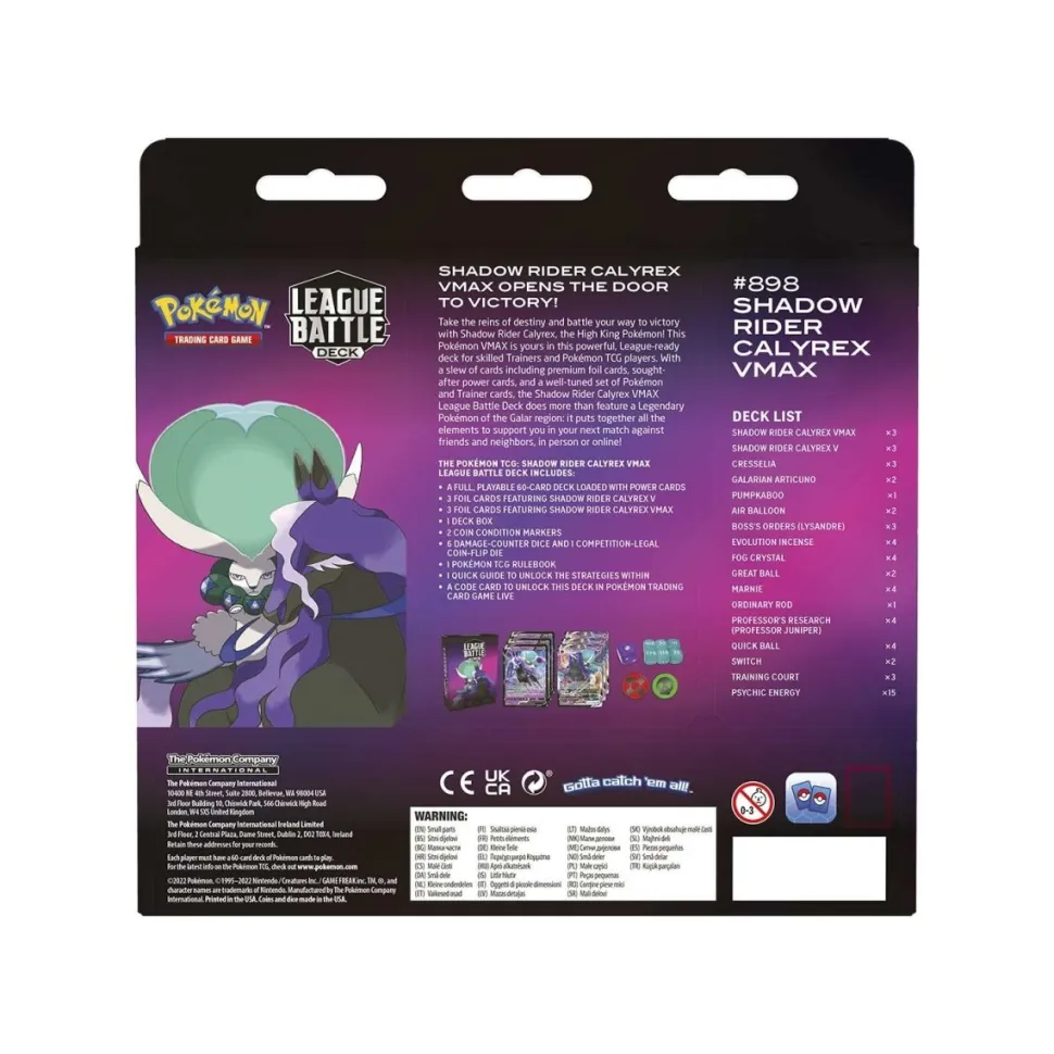 Pokemon TCG: Shadow Rider Calyrex VMAX League Battle Deck