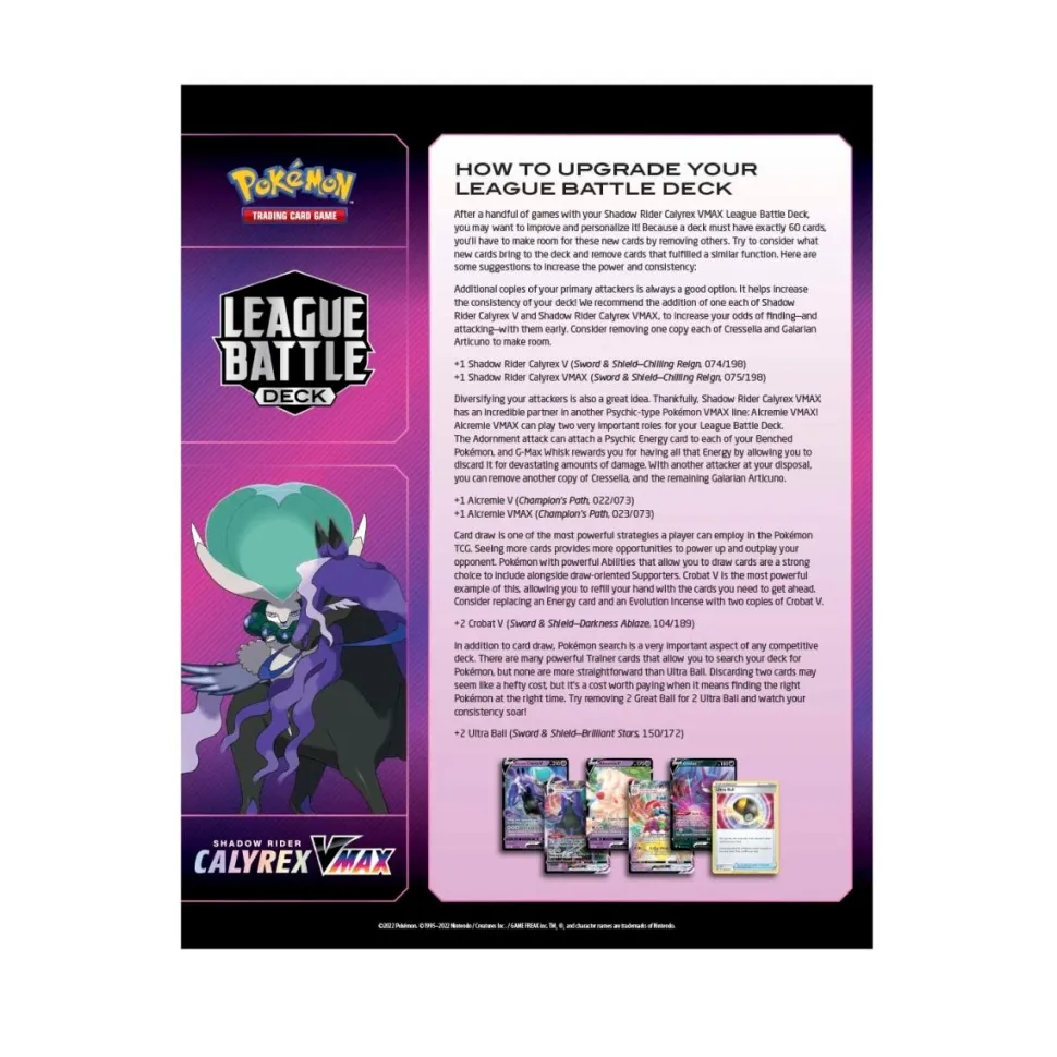 Pokemon TCG: Shadow Rider Calyrex VMAX League Battle Deck