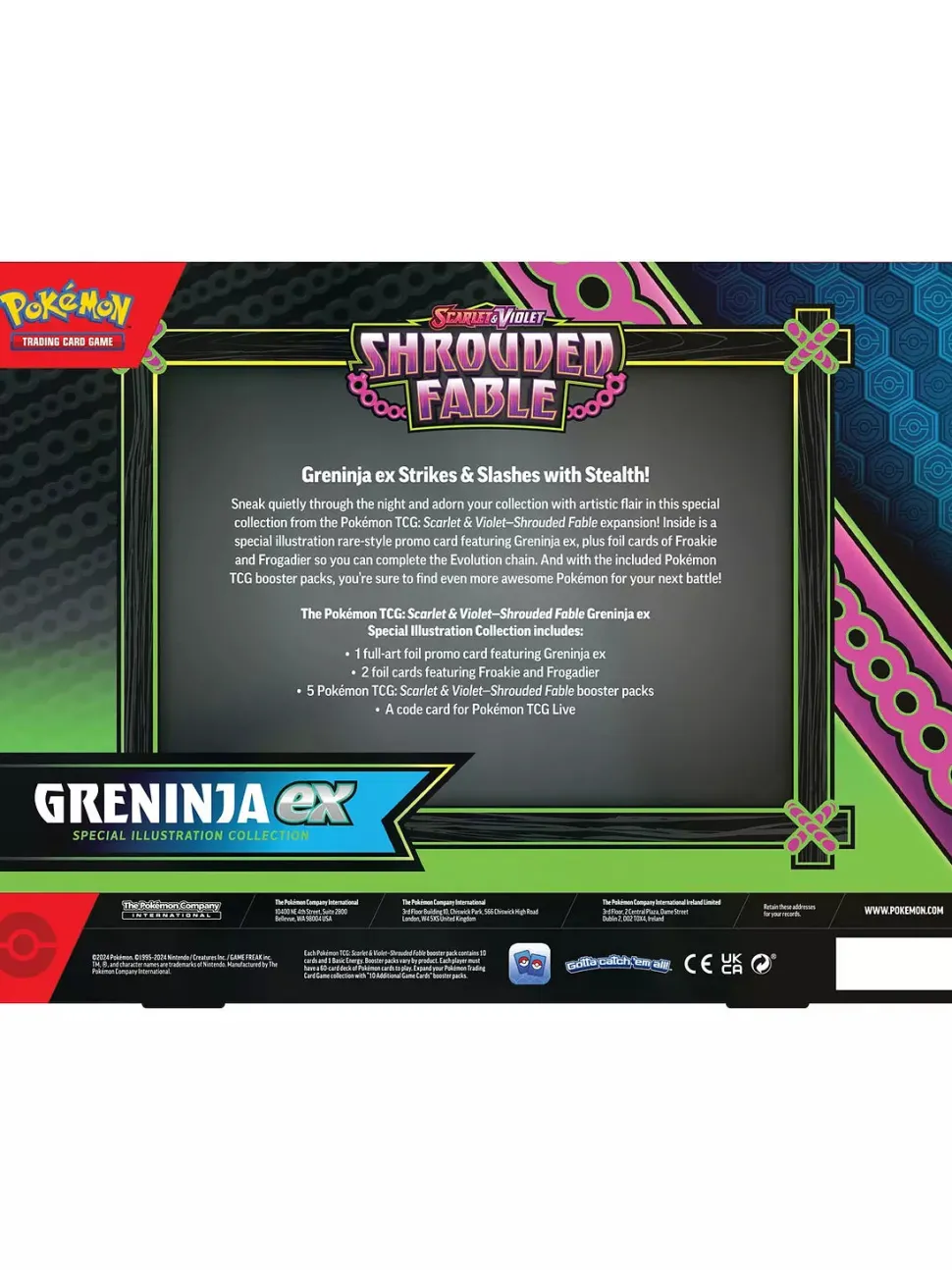 Pokemon TCG: Shrouded Fable - Greninja Ex Special Illustration Collection