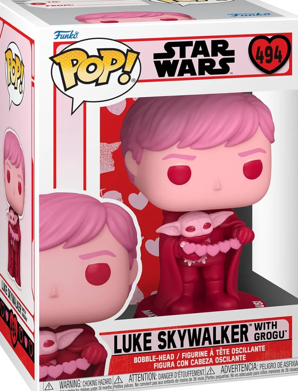POP! Bobble-Head Star Wars: Valentines S2 - Luke Skywalker with Grogu - 494 /60125
