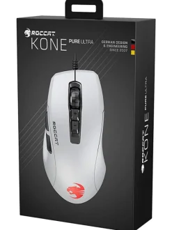 Roccat Kone Pure Ultra-Light Ergonomic GamingMouse(16000DpiOpticalSensorRGBLightingUltraLight)White