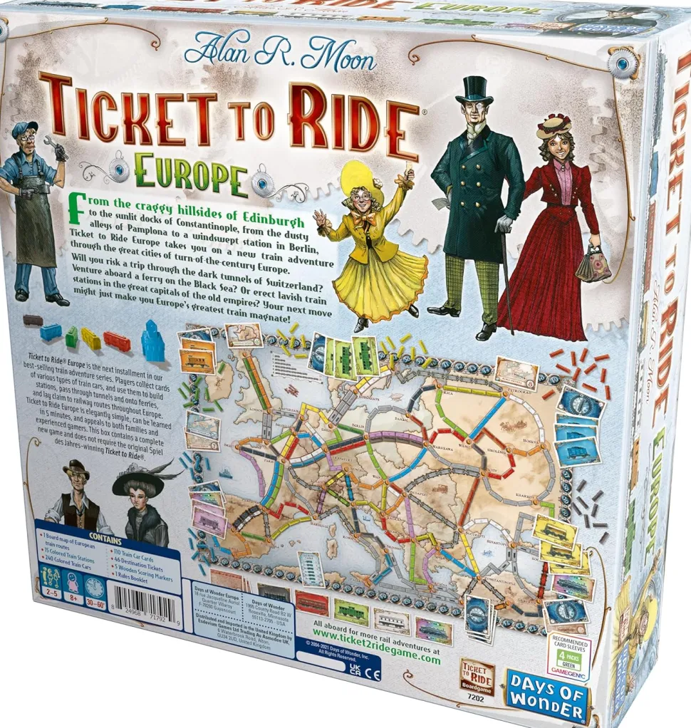 Ticket to Ride Europe Board Game