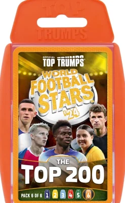 Top Trumps World Football Stars Top 200 - Pack 6 Card Game
