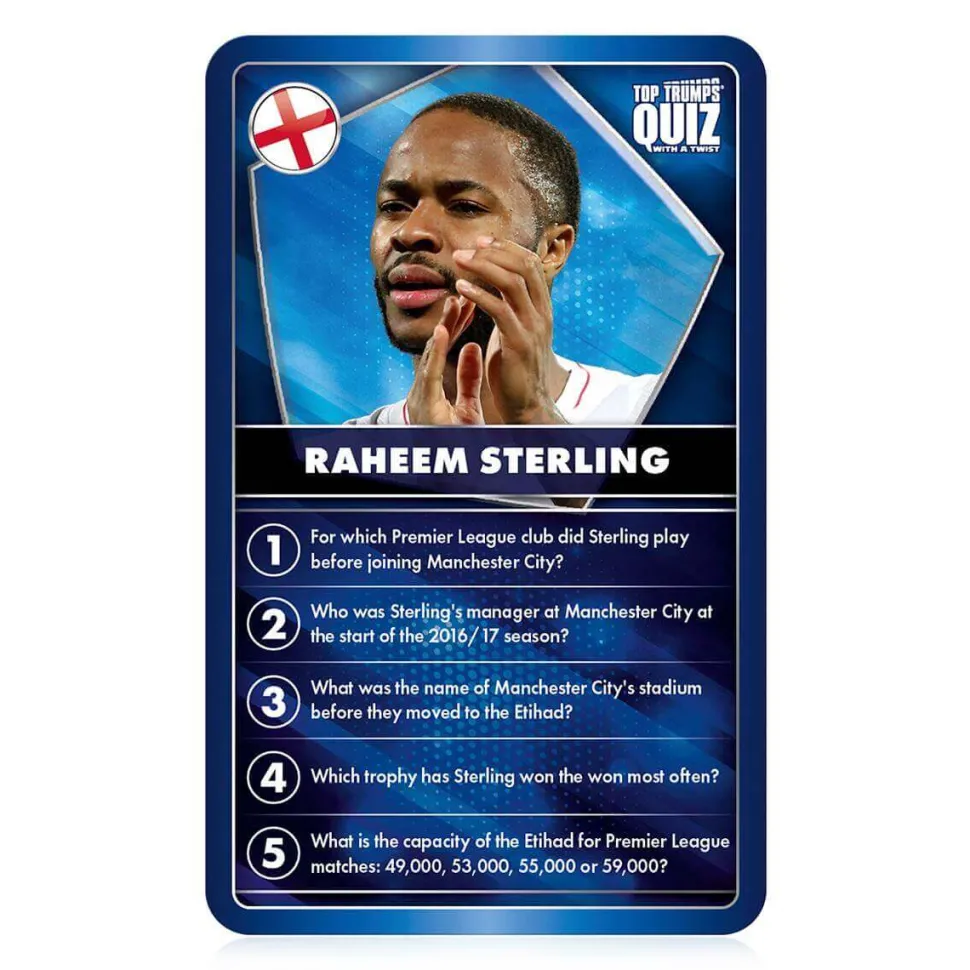 Top Trumps World Football Stars Blue Top Quiz Game