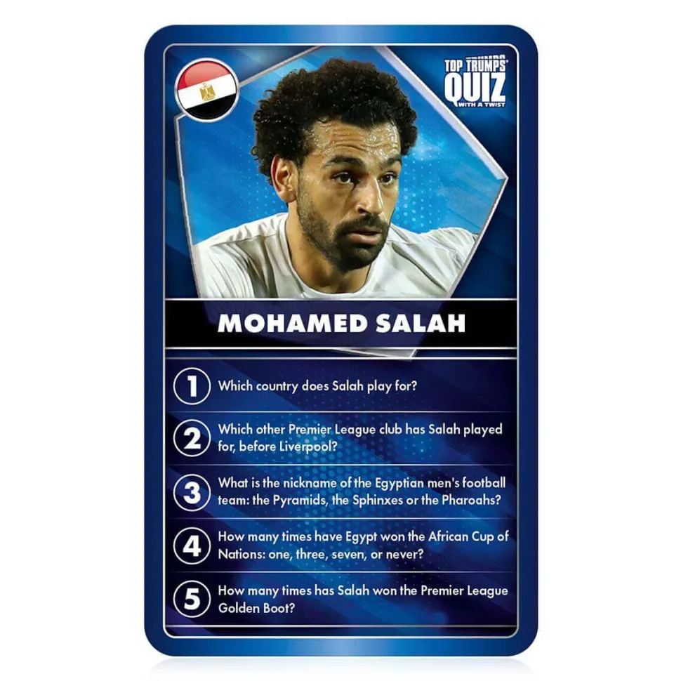 Top Trumps World Football Stars Blue Top Quiz Game