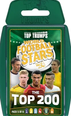 Top Trumps World Football Stars Top 200 - Pack 5 Card Game